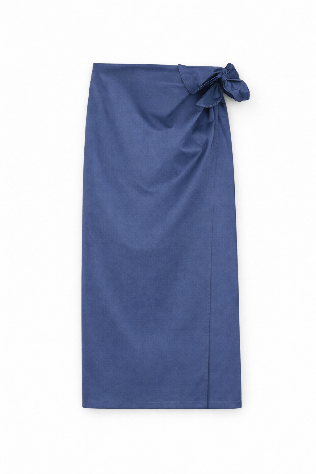 Жіноча спідниця міді Laura Ashley синього кольору на запах